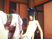 Yaoi Femboy Demon Slayer - Nezuko Femboy Has Hard Sex In Tatami