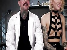 Tattooed Scientist Anal Fucks Blonde Trans