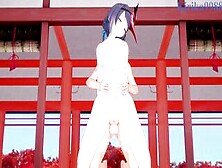 Sara Kujou And Xingqiu Have Extreme Sex At A Shrine.  - Genshin Impact Cartoon