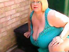 Outdoor Clothed Big Titted Blow Job
