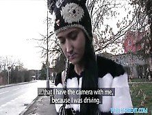 Publicagent Russian Babe Takes Cash And Cock