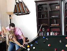 Horny Blonde Milf Seduces Young Guy And Gets Drilled On The Pool Table