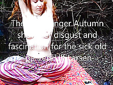 Teen Ginger Autumn Pee & Fuck Outdoor