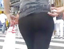 Sexy Chick With Nice Butt Gets Caught On A Hidded Cam In The Street