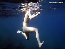 Tenerife Underwater Swimming Attractive Strawberry Blonde