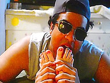 Sucking My Candy Toes Tickles So Bad! - Victor Footfucker Snacks On My Pedicured Toes Like Lollipops