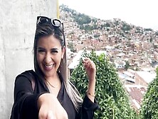 Outdoor Blowjob & Ride To My Stepbrother's Best Friend While Riding The Cable Car In My City!