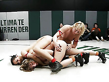 Horny Wrestling Sluts Having A Group Session With Toying
