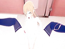 3D Cartoon: Anal Sex Inside The Bathroom With Erina Nakiri (Shokugeki No