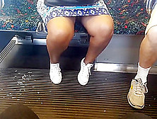 Sexy Legs Ebony Granny On The Train