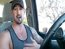 Straight Webcam Muscle Jock Teddy Milks Off On Camera In Truck