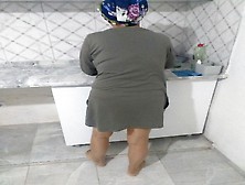 Sexy Peasant Woman Doing Natural Kitchen Chores