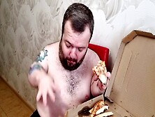 Unique Dwarf Enjoys Pizza Feast And Indulges In A Creamy Finish