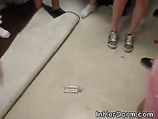 Bubble Wrapped College Coeds Spin The Bottle At Party
