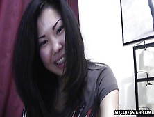 Asian Bitch Plays With Pussy
