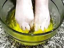 Yellow Jell-O Between My Feet!