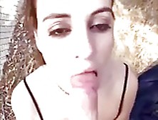 Outdoor Girl Asks For Cum On Face - Cum Shot