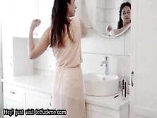 Cumshot Mature Babe Sees Herself In Mirror And Touches Her Pussy 4K