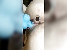 Huge Butt Hot W Nipple Clamps Double Penetrates Herself