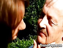 Grandpa Gets Young Head At Public Park
