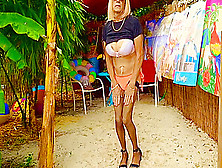 Cd Crossdressing Tranny Gurl At A Playa Motel Bar New U