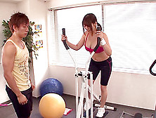 At The End Of Her Workout This Japanese Girl Gets A Hot Load In The Mouth