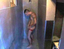 A Real Male In A Gym Shower !