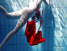 Steamy Russian Teenie Lucie Goes Underwater Swimming