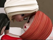 3D Anime Latex Lesbian Lovers