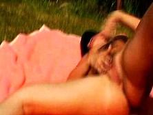 Horny Cunt Outdoors Letting Her Finger The Pussy Good