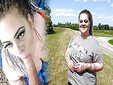 Chubby Slut From Hamburg Germany Gets Banged On The Dike Outdoor Cums On In Mouth