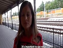 Czech Busty Slut Fucked On Train Station P1