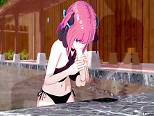 Nino Nakano Gets Wild By The Pool - A Must-See For Anime Hentai Fans!