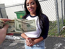 Ebony Slut Paid To Flash Her Tits And Fuck Hardcore In Public