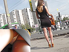 Sexy Girl Caught On Upskirt Cam On The Way To Her Boy