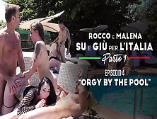 Malena & Christie Dom & Rocco Siffredi & Ste Axe In Orgy By The Pool - Roccosiffredi