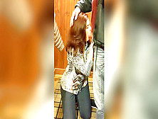 Sexy Red-Haired Milf Humps In The Changing Room