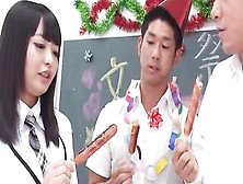 Slutty College Girl Mira Hasegawa Fuck By 2 Teachers