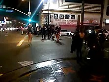 Drunk Girls Fight On Street