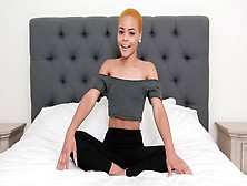 Almost Bald Ebony Teen Arie Faye Feels A Fat Cock Inside