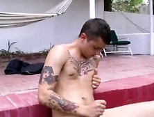 Outdoor Male Pissing Gay Xxx Chris Shoots All Over The