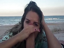 Throating Point Of View Oral Sex On The Beach