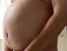 Rubbing Big Round Gut Ball Belly