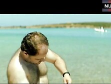 Elli Tringou Topless On Beach – Suntan