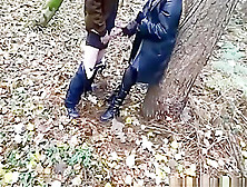 Girl Sucks And Doggystyle Fucks A Customer In The Forest