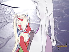 Pokemon Anime Furry Yiff 3D - Blaziken Oral Sex And Hand-Job With Jizz In Her Mouth To Mewtwo