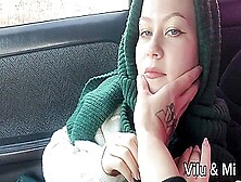 Catch Girl Masturbating In Car And Help Her To Cum