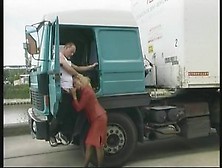 Horny Trucker Fucked One Hot Milf And Came On Her Face