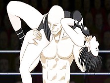 Sporty Babe Defeated In Combat And Fucked By Two Muscular Guys