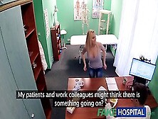 Hot Milf In Uniform Sucks And Fucks The Doctor On The Desk In Fake Hospital